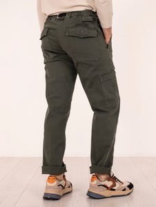 Pantaloni White Sand in Cotone Stretch Militare