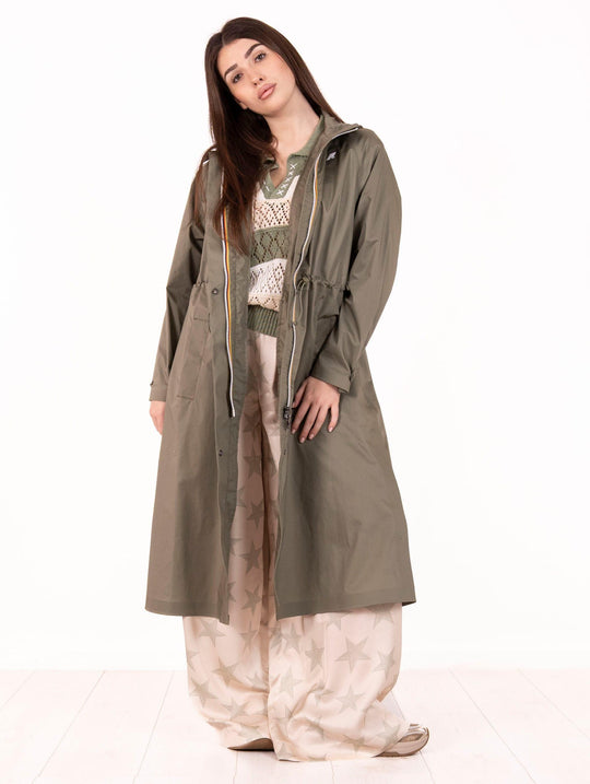 Parka Barbrein K-way in Tessuto Tecnico Verde