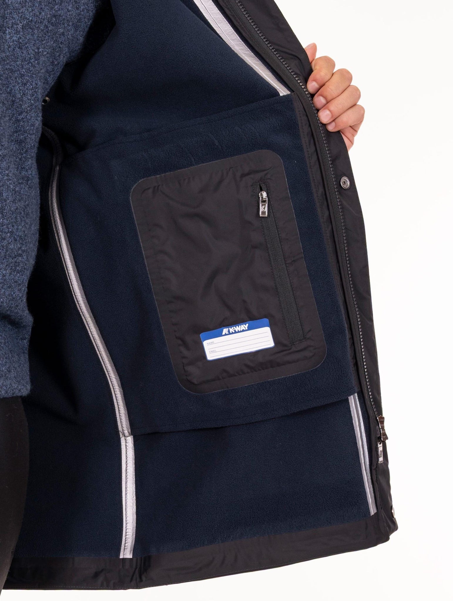 Parka Duke K-Way in Tessuto Tecnico Blu