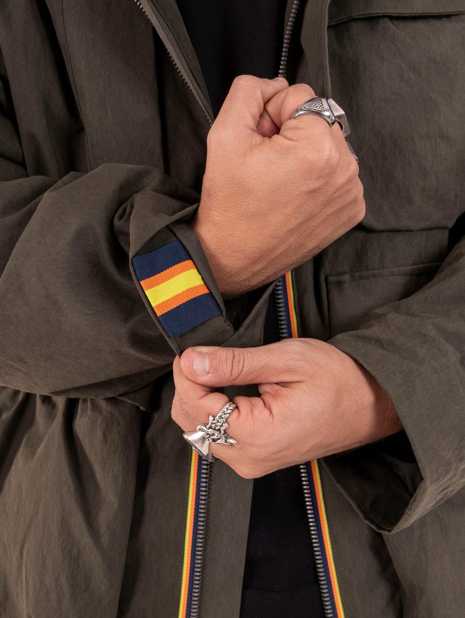 Parka Guillermo K-Way in Misto Cotone Verde