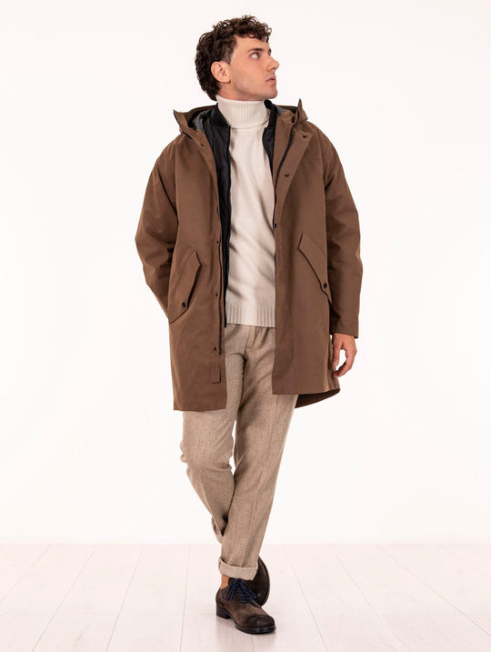 Parka Hime People of Shibuya in Micorfibra Marrone