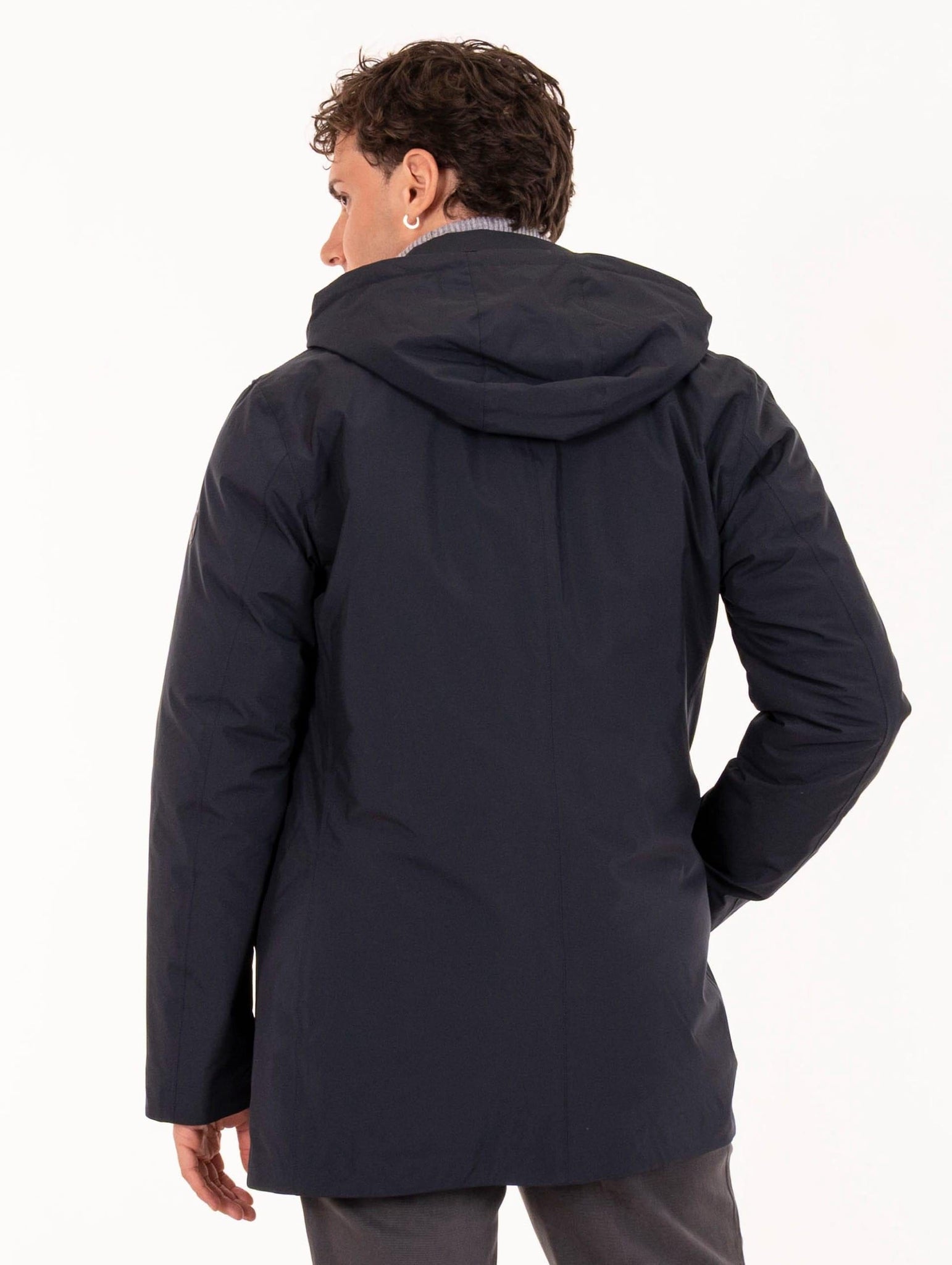 Parka Takuya People Of Shibuya in Tessuto Tecnico Blu