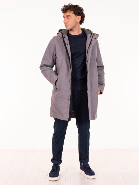 Parka Tedori People of Shibuya in Tessuto Tecnico Grigio