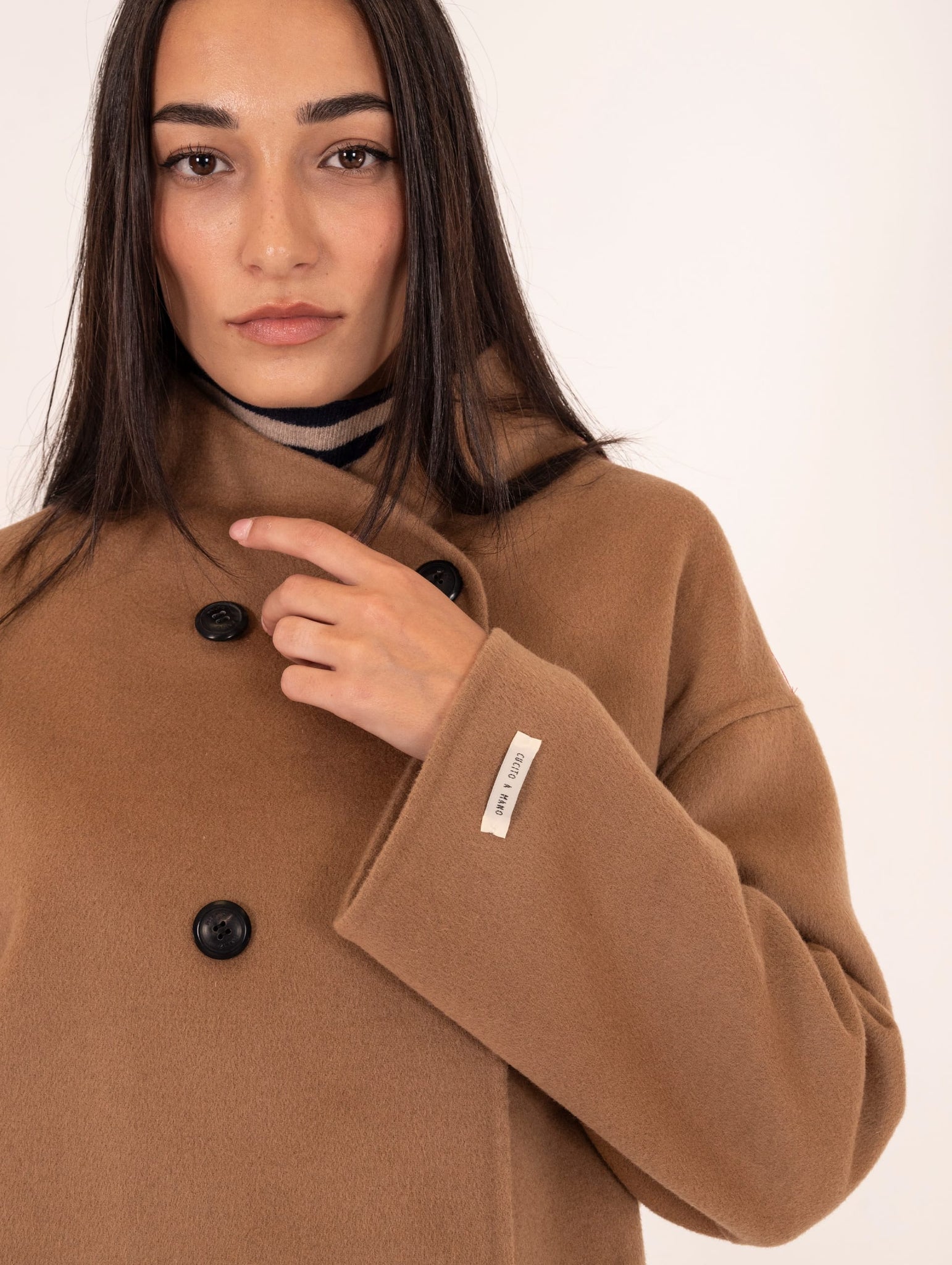 Peacoat Ludovica Il Paltò in Lana Cammello