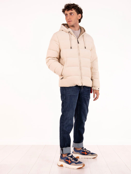 Piumino Verbier After Label in Velluto a Costine Latte