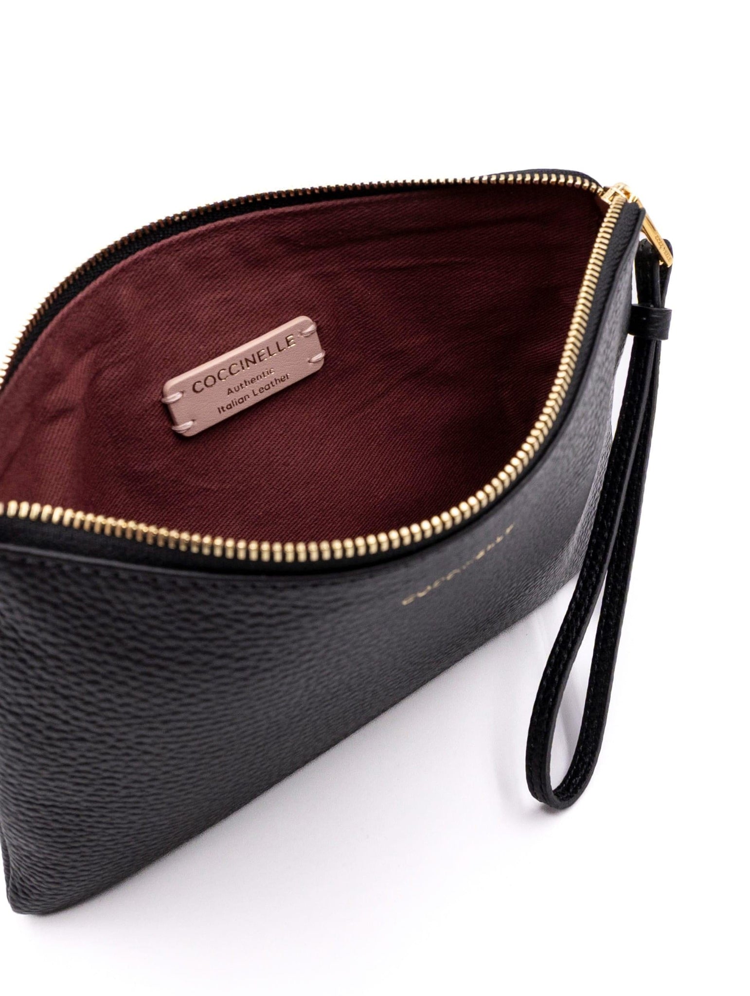 Pochette Alias Coccinelle in Pelle Martellata Nero