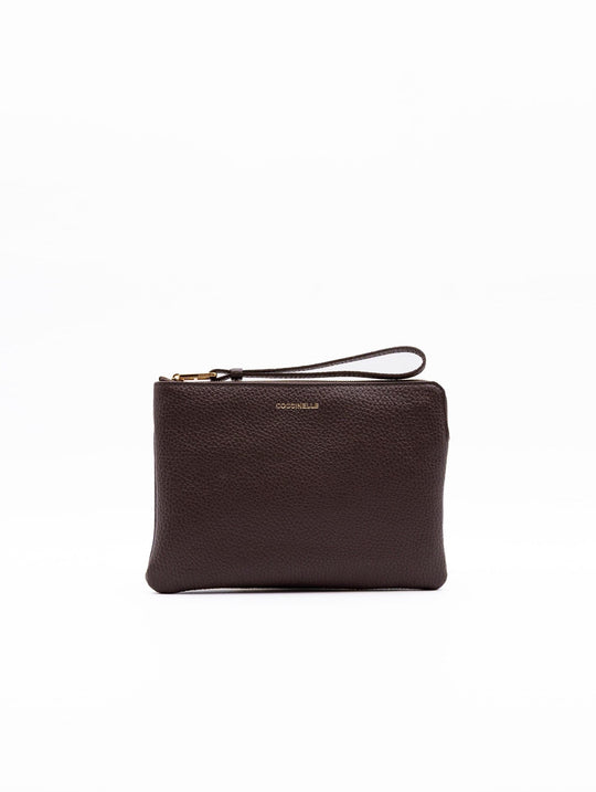 Pochette Alias Coccinelle in Pelle Martellata Testa di Moro