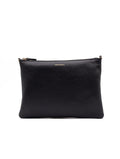 Black Hammered Leather Coccinelle Best Crossbody Pochette