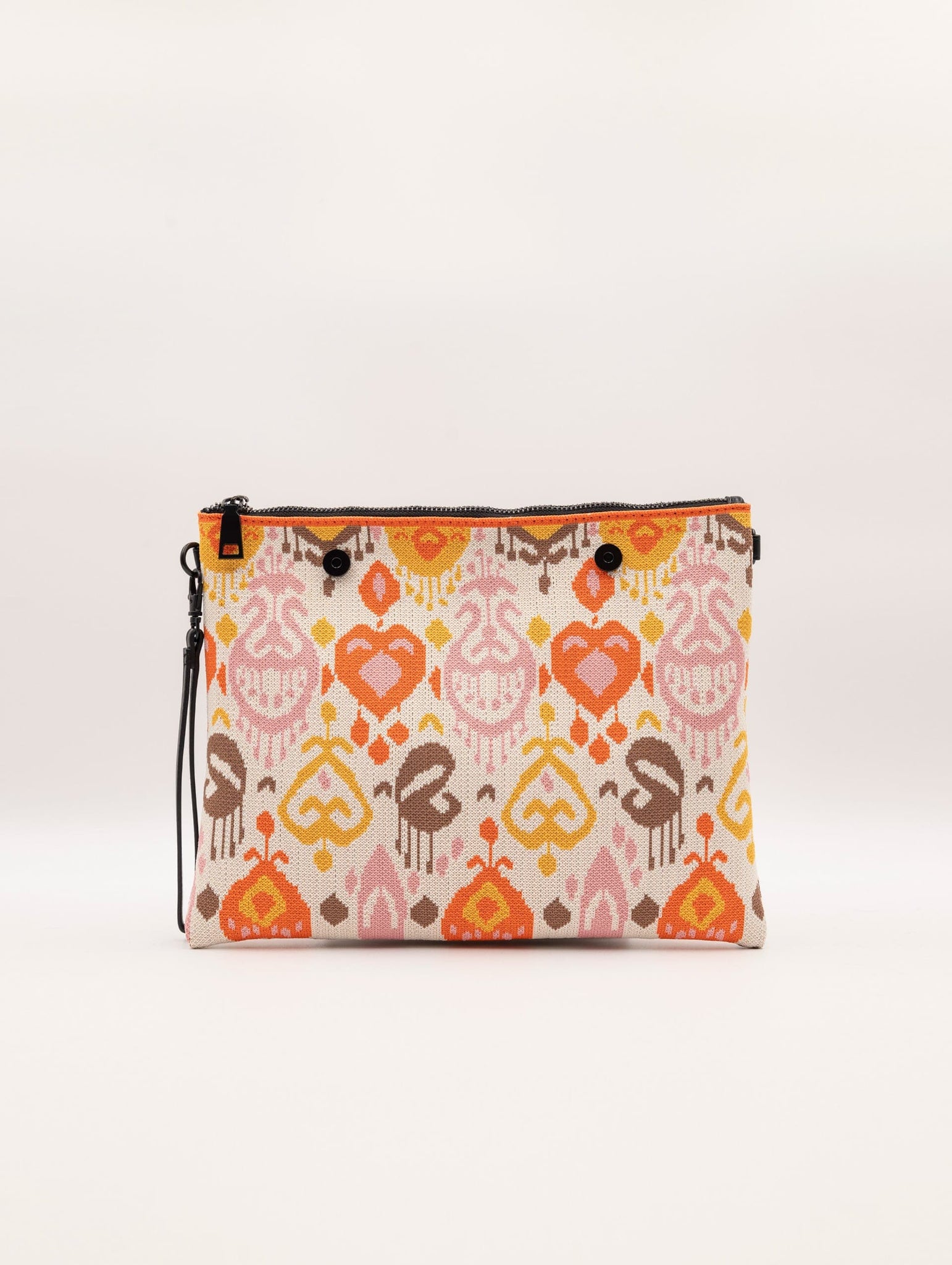 Pochette Ikat Fri-Yay in Maglia Rosa, Arancione e Giallo