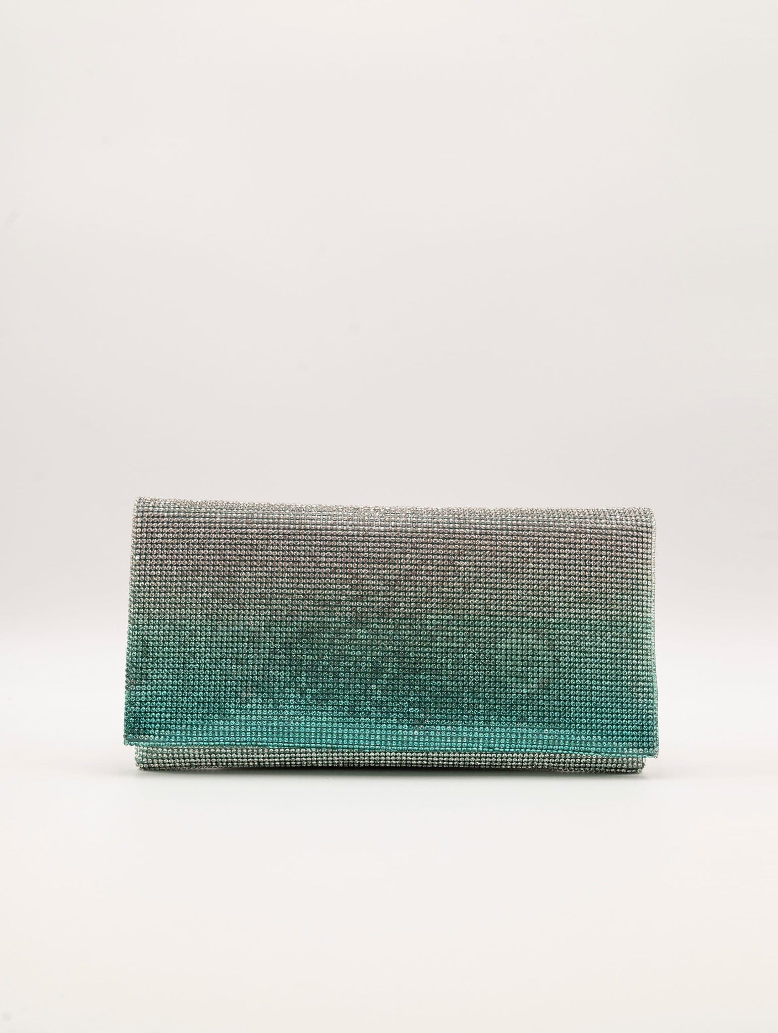 Pochette Twenty Fourhaitch Strass Verde Acqua