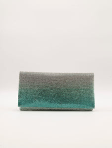 Pochette Twenty Fourhaitch Strass Verde Acqua