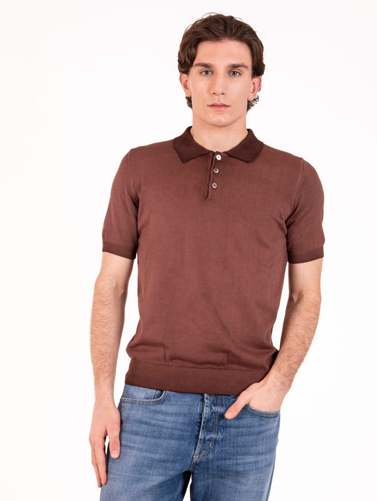 Polo Alpha Studio in Cotone Cioccolata