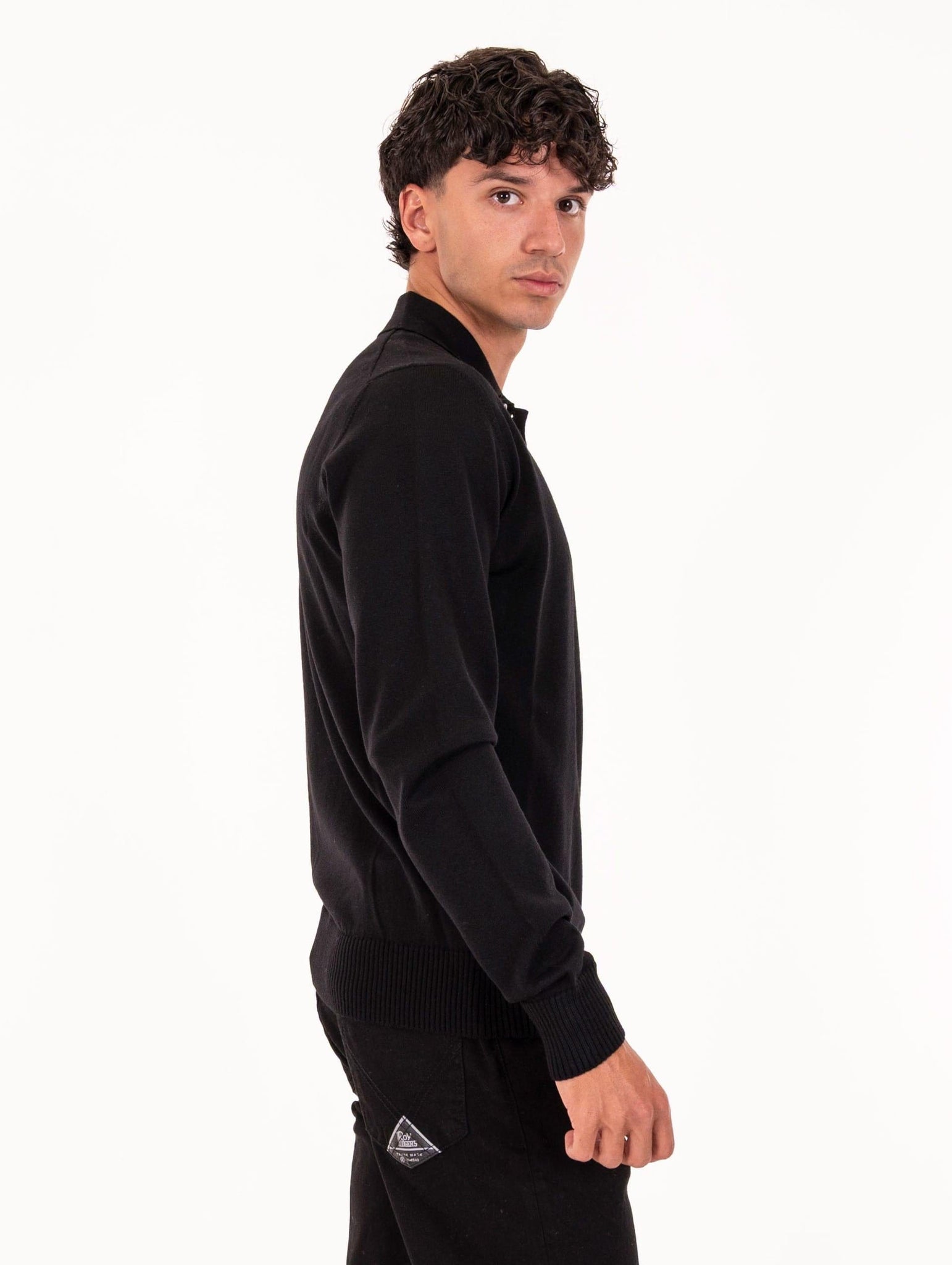 Polo Alpha Studio in Lana Merinos Nero