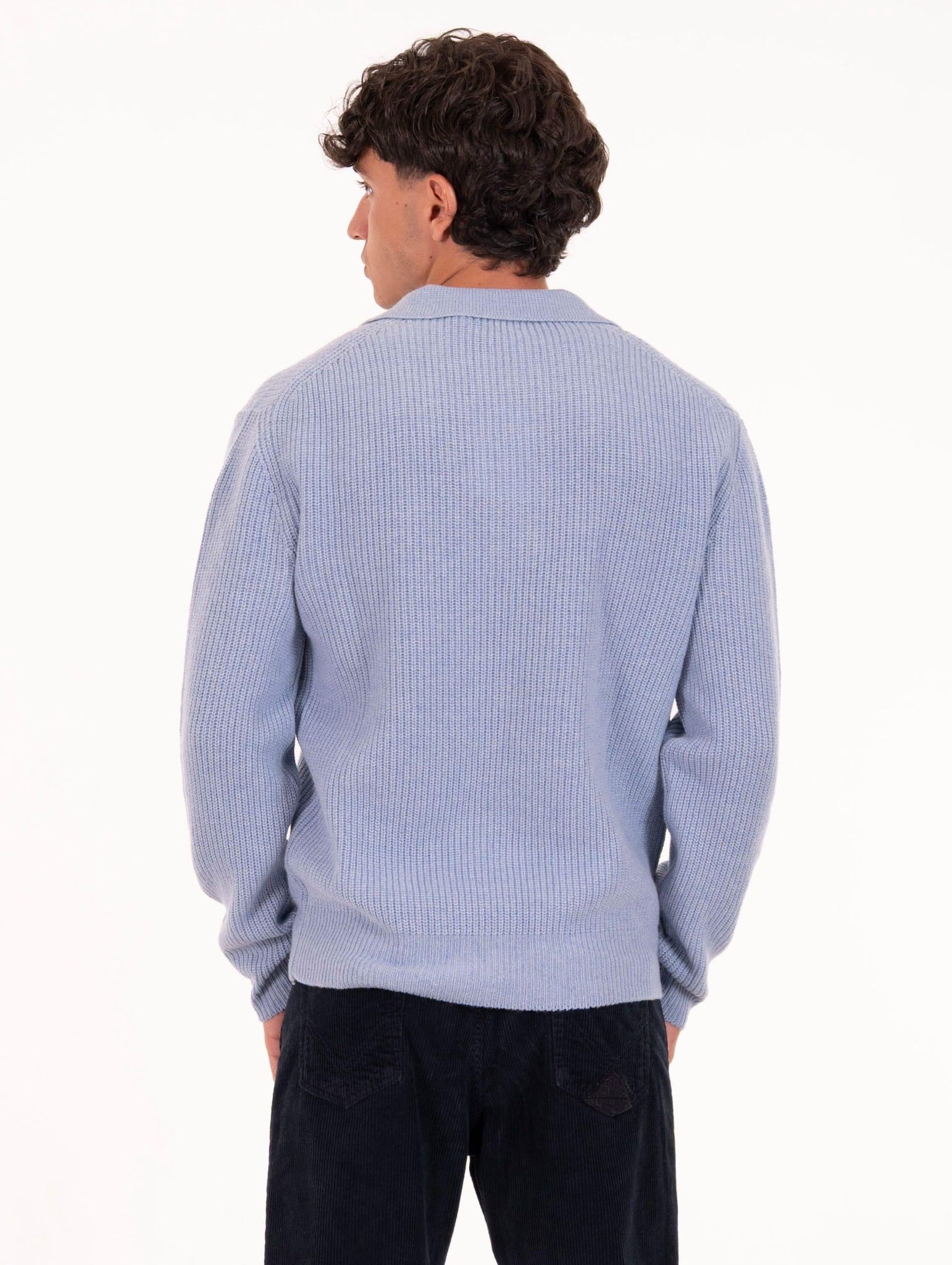 Polo Capri Daniele Fiesoli in Eco Cashmere Celeste