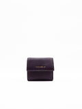 Portemonnaie Coccinelle Metallic Soft Klein aus Genarbtem Leder Pflaume