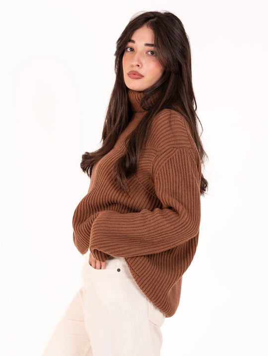 Pull Daniele Fiesoli in Misto Cachemire a Coste Tabacco