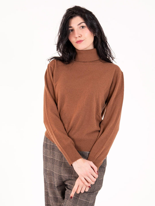 Pull Dolcevita Daniele Fiesoli in Lana e Cachemire Biscotto