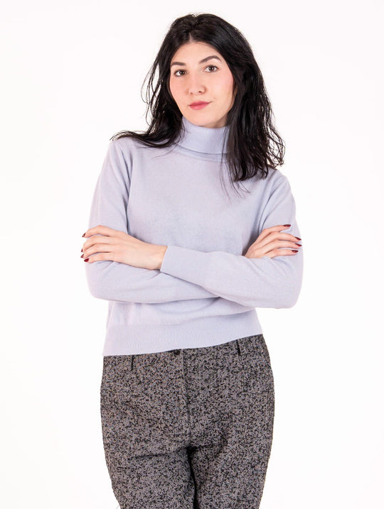 Pull Dolcevita Daniele Fiesoli in Lana e Cachemire Polvere