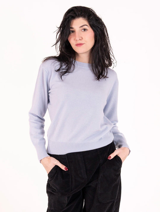 Pull Girocollo Daniele Fiesoli in Lana e Cachemire Polvere