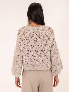 Pull Luna Antonelli Firenze in Lana, Viscosa e Alpaca Beige