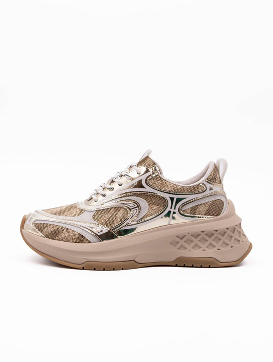 Running Emanuelle Vee Specchiata in Canvas Oro