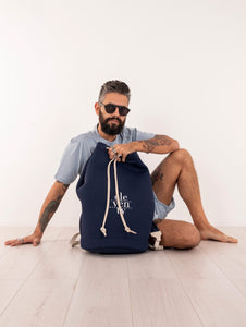 Sacca da Barca Eleventy Milano in Neoprene e Suede Blu