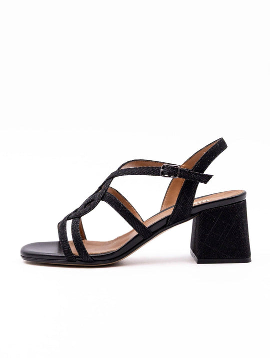 Lara May Sandals in Black Lurex
