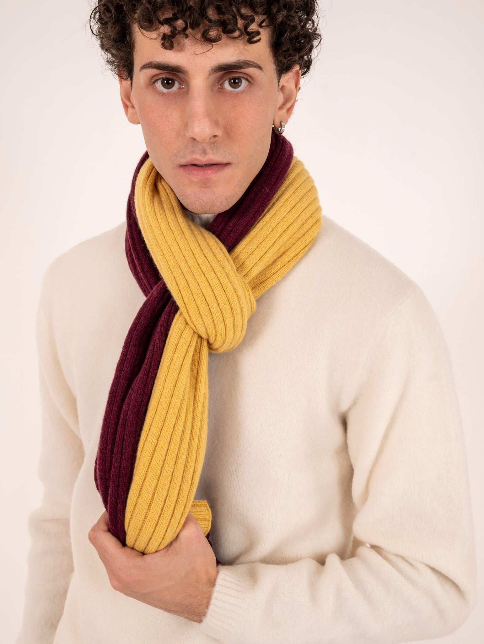 Sciarpa Vintage Roma Four Stroke in Puro Cashmere