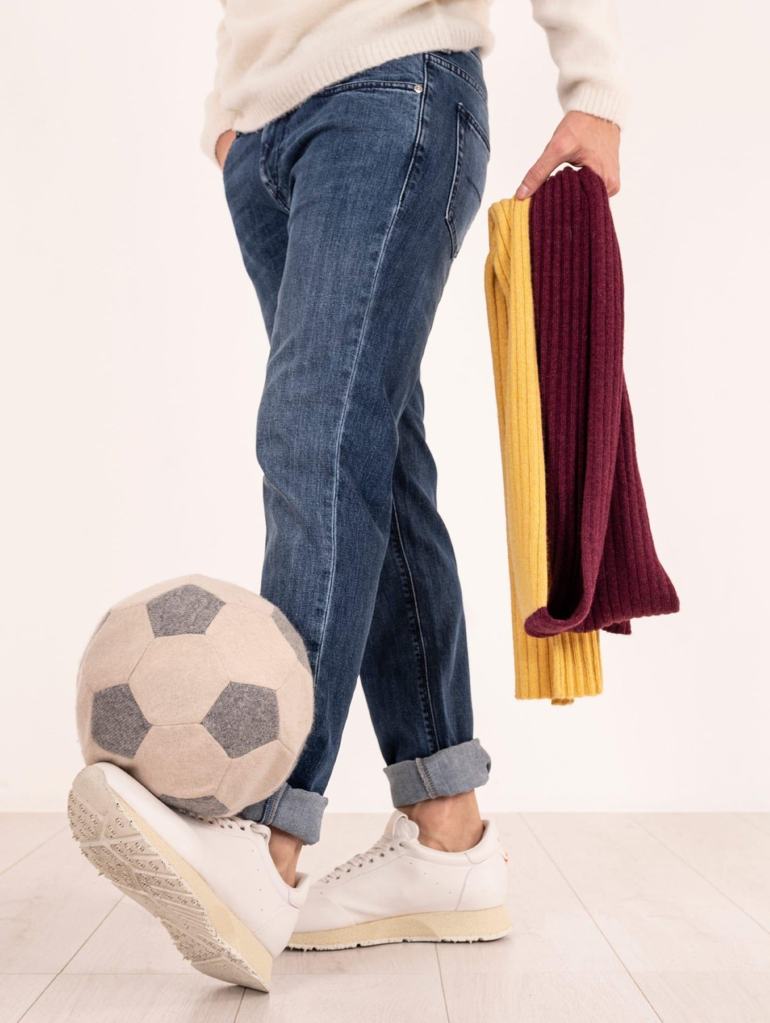 Sciarpa Vintage Roma Four Stroke in Puro Cashmere