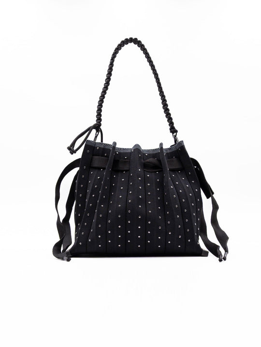 Secchiello Borchie Fri-yay in Maglia Nero