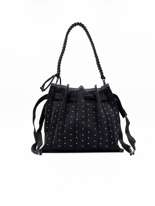 Secchiello Borchie Fri-yay in Maglia Nero