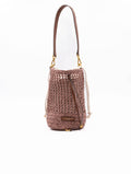Eimer-Tasche Nefeli Gianni Chiarini aus Stroh in Blush