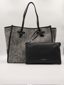 Shopper Marcella Pullover Gianni Chiarini in Tessuto Bianco e Nero