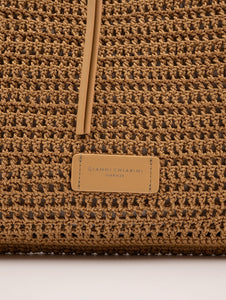 Shopper Victoria Gianni Chiarini Uncinetto Cammello