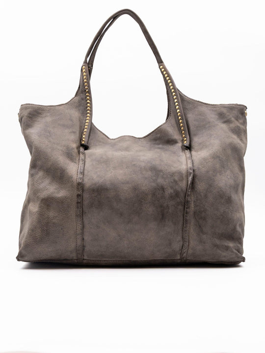 Shopping Antonia Campomaggi in Pelle Cemento