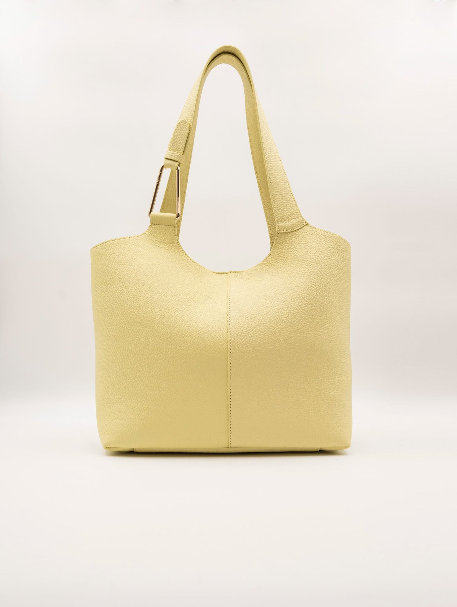 Shopping Bag Coccinelle Brume in Pelle Martellata Giallo