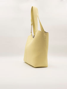 Shopping Bag Coccinelle Brume in Pelle Martellata Giallo