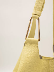 Shopping Bag Coccinelle Brume in Pelle Martellata Giallo