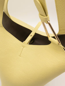 Shopping Bag Coccinelle Brume in Pelle Martellata Giallo