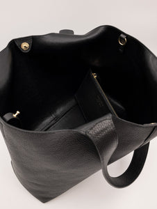 Shopping Bag Coccinelle Brume in Pelle Martellata Nera