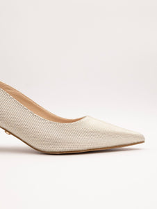 Slingback Twenty Fourhaitch Asmid In Tessuto Diamantato Oro