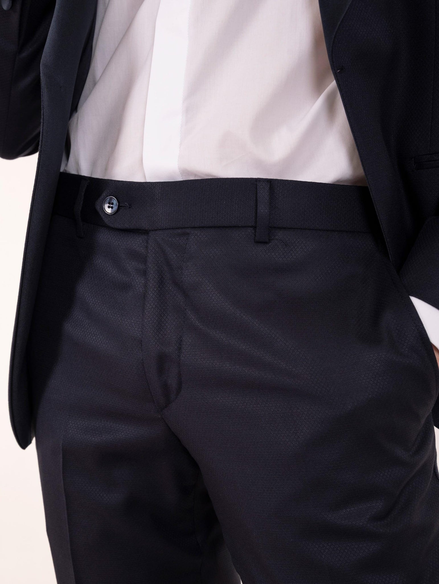 Smoking Rever Sciallato Luigi Bianchi Mantova in Lana Vergine e Seta Drago Blu Notte