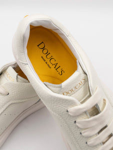 Sneaker Doucal's in Pelle Bottalata Panna