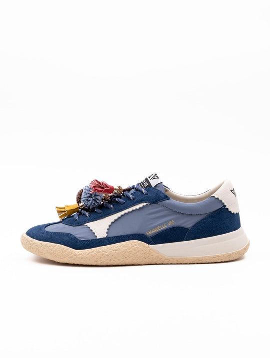 Sneaker Emanuelle Vee in Nylon e Suede Blu