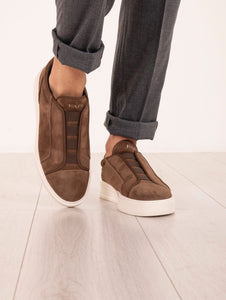 Sneaker Fabi in Suede Cognac