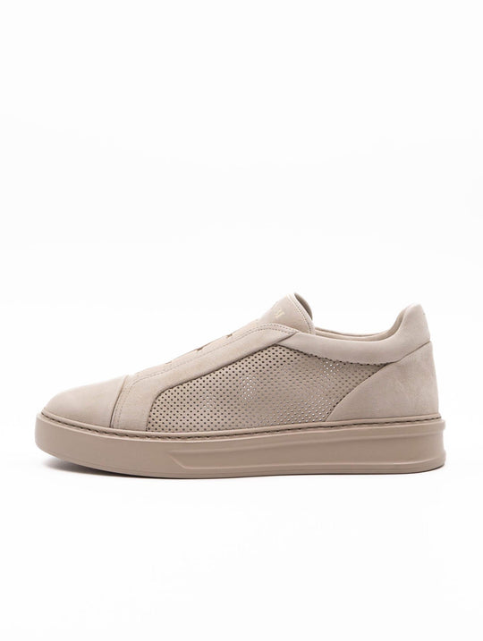 Sneaker Fabi in Suede Traforato Sabbia