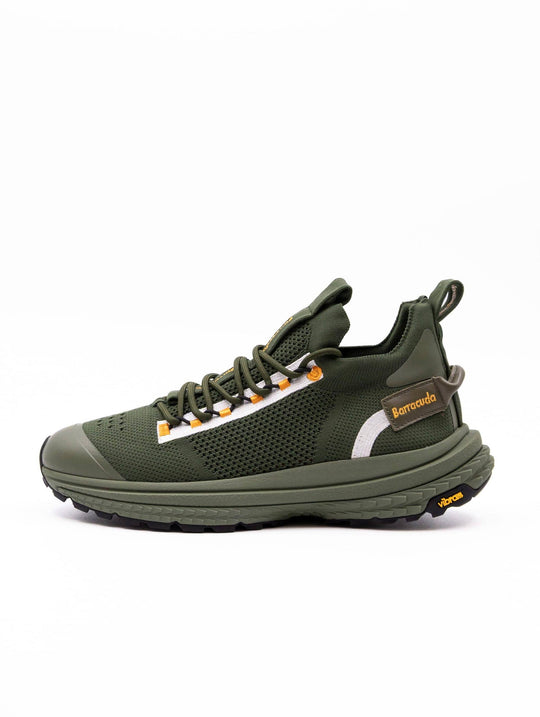 Sneaker Osaka Barracuda in Tessuto Tecnico Verde Miliatre