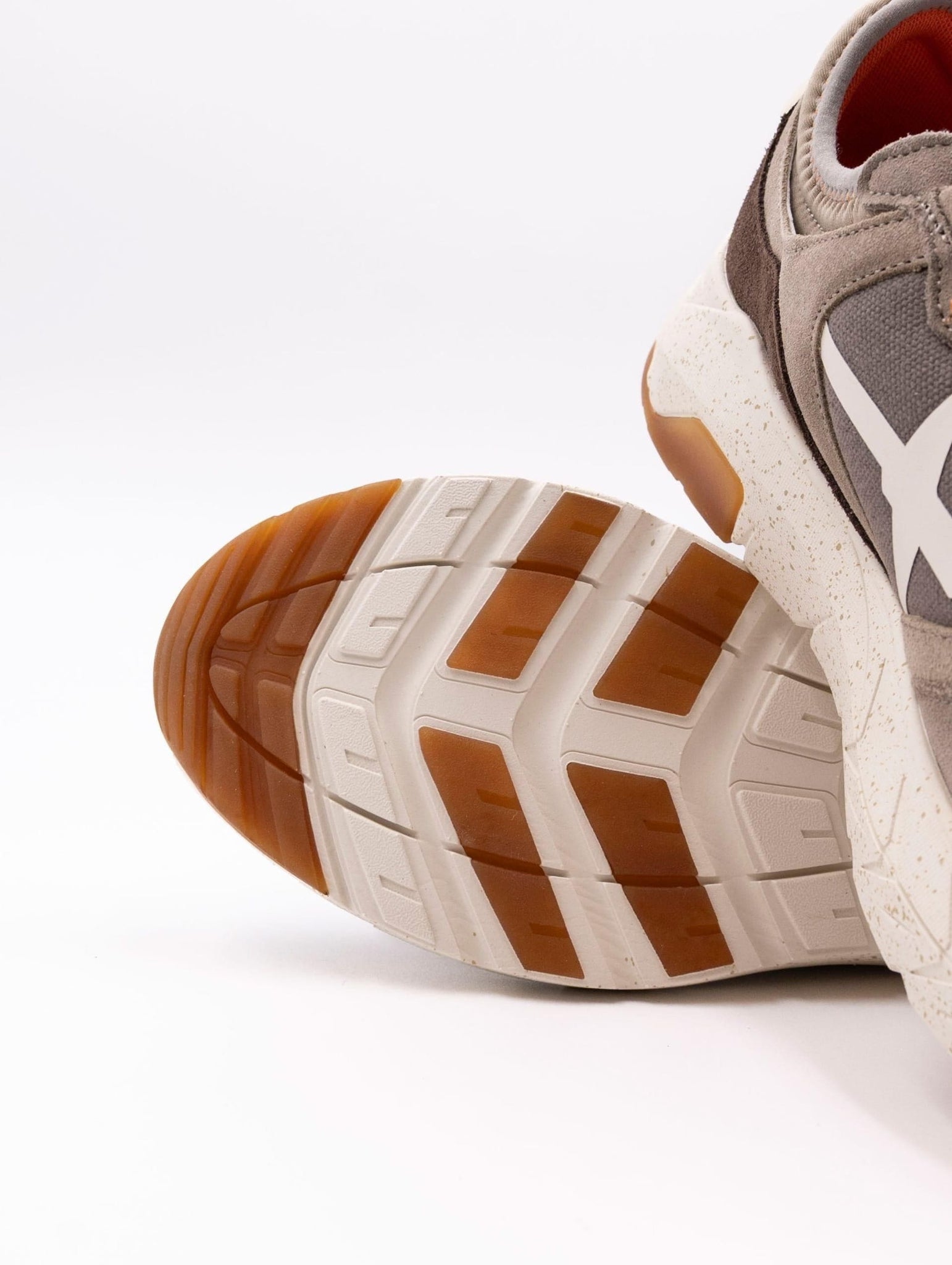 Sneaker W6YX in Tessuto Denim e Suede Bianco e Nero