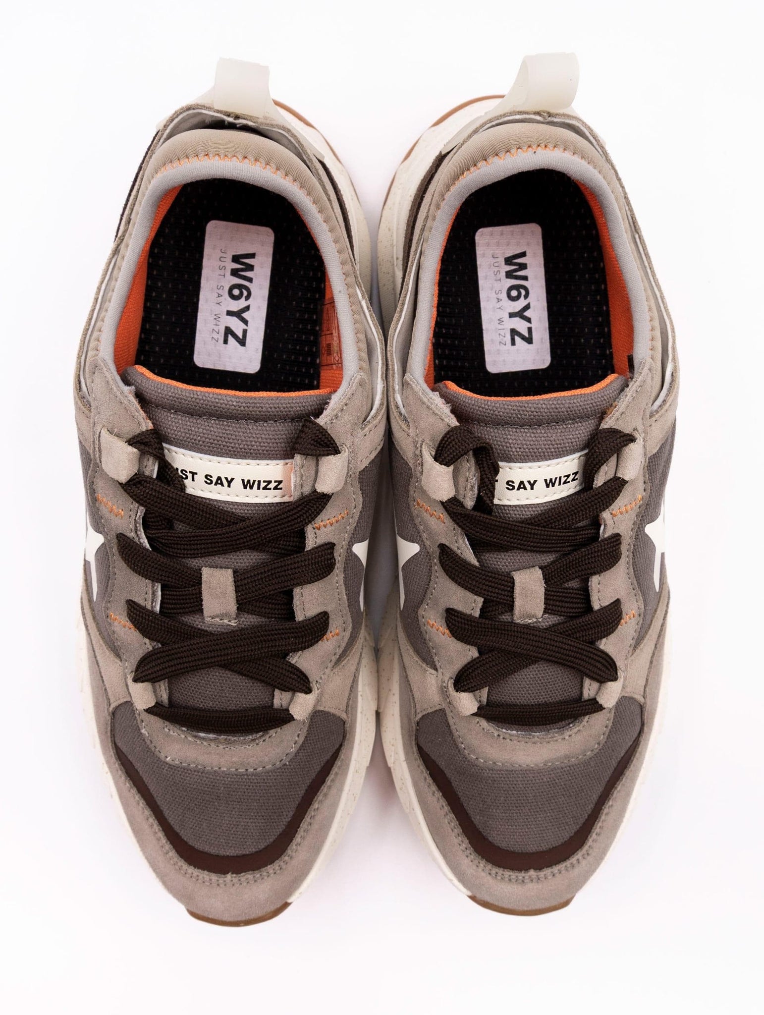 Sneaker W6YX in Tessuto Denim e Suede Bianco e Nero