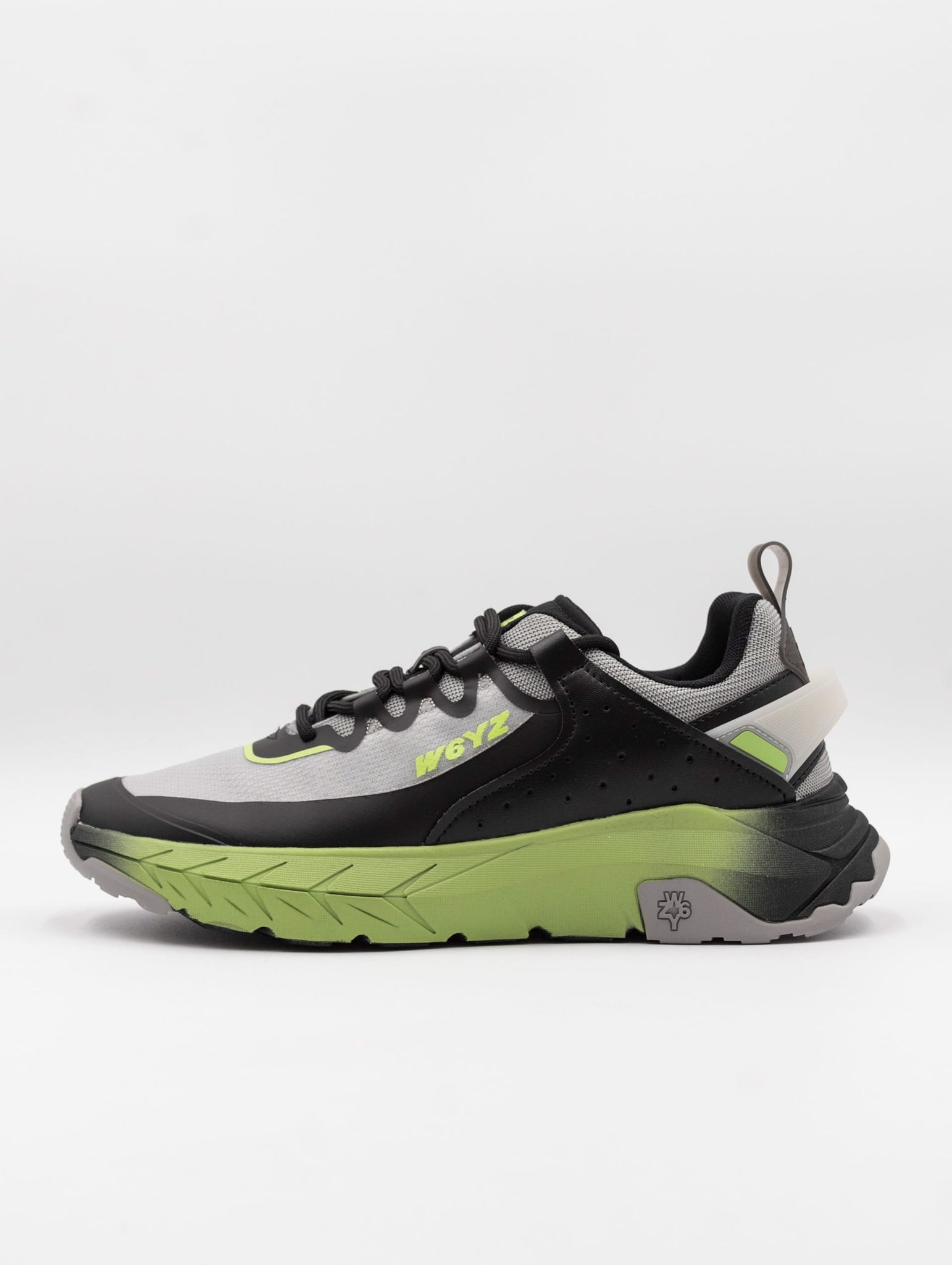 Sneaker Will-M W6YZ in Ecopelle e Tessuto Tecnico Nero e Grigio